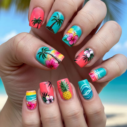 Tropical Style Artificial Nails Acalora