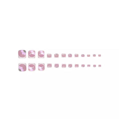 Floral 3D Press-On Nail Art Set Acalora