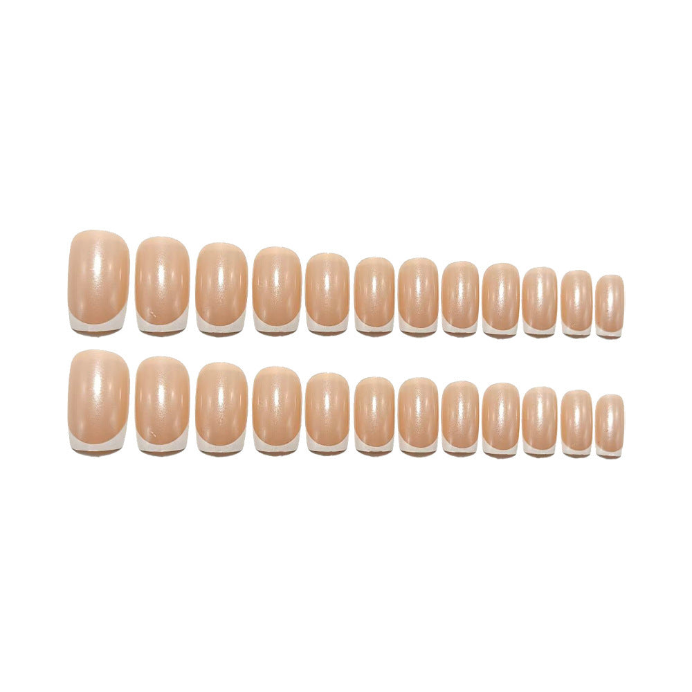 Artificial nails with elegant French tip design Acalora