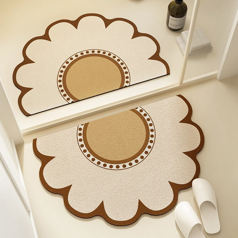 Floral Pattern Bath Mat