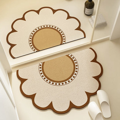 Floral Pattern Bath Mat