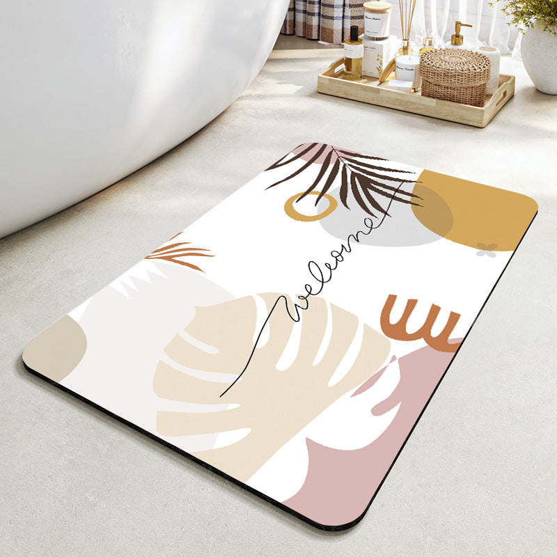 Cheerful Floral Design Indoor Area Mat Acalora