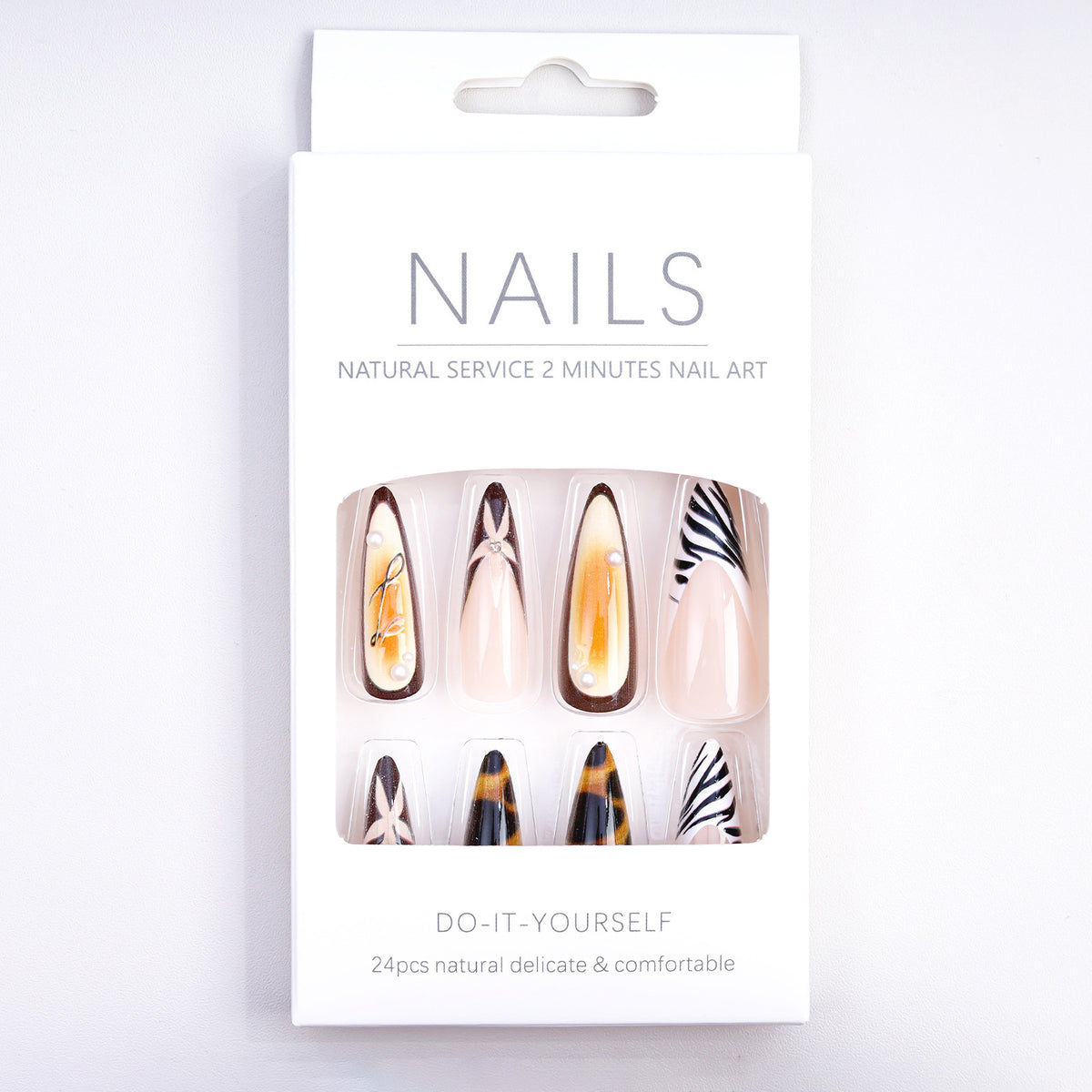 Artificial nails with elegant droplet and animal designs Acalora