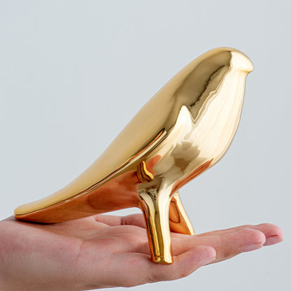 Elegant Artificial Ceramic Bird Sculpture Acalora