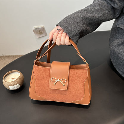 Stylish Faux Suede Handbag Acalora