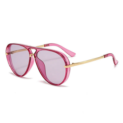 Women Pilot Sunglasses with Modern Metal Frame and UV Protection Bowlift