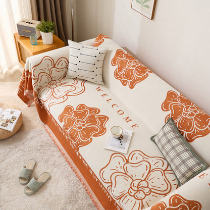 Floral Embroidered Sofa Cover