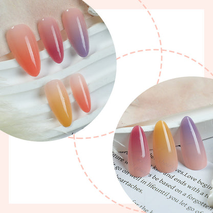 Ombre Nail Art Set with Elegant Gradient Design Acalora