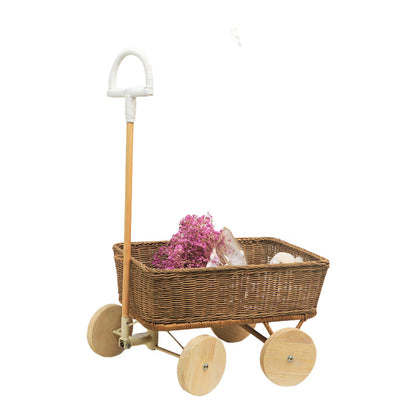 Handcrafted Woven Storage Cart Acalora
