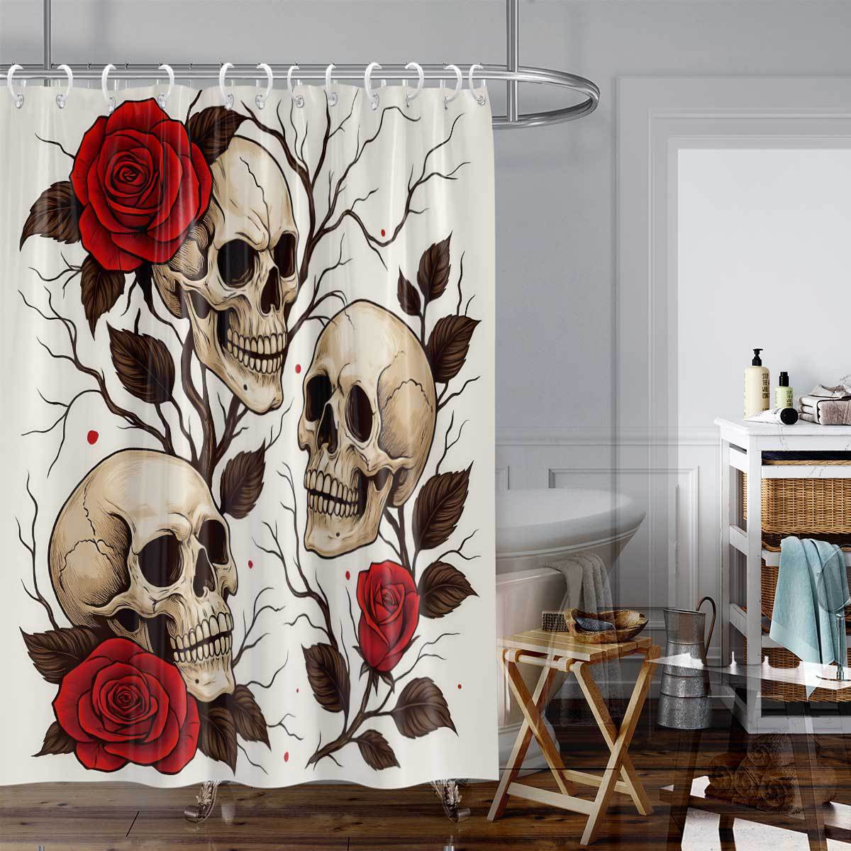 Camping-Themed Shower Curtain