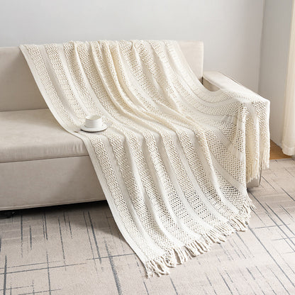 Textured Knit Throw Blanket