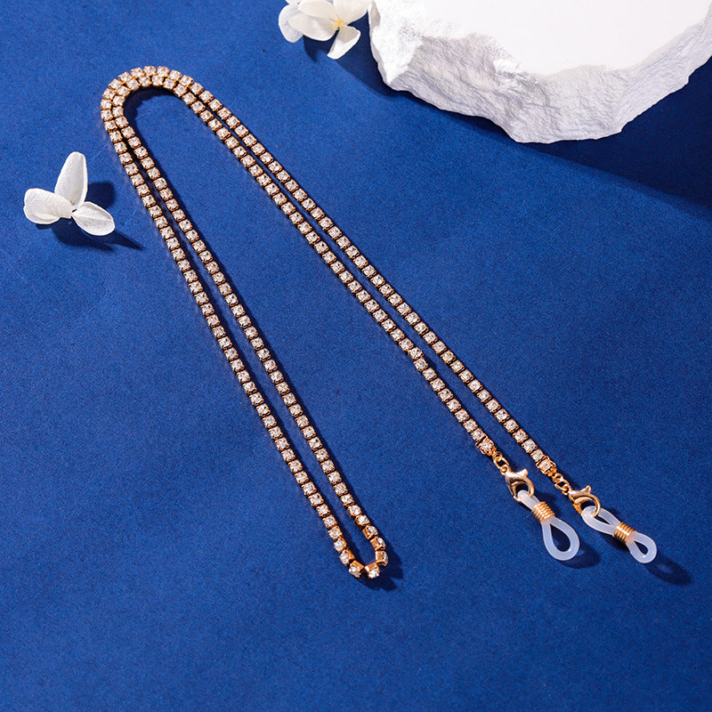 Rhinestone Eyewear Retainer Chain Acalora