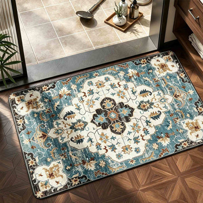 Floral Print Bath Mat Acalora