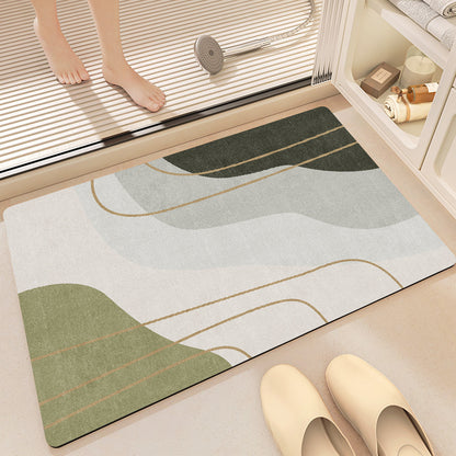 Abstract Pattern Non-Slip Bath Mat Acalora