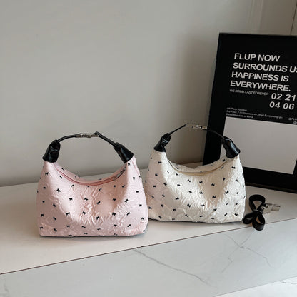 Quilted Floral Shoulder Handbag Acalora