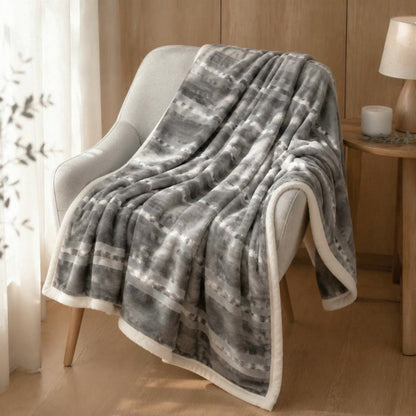 Textured Reversible Fleece Throw Blanket