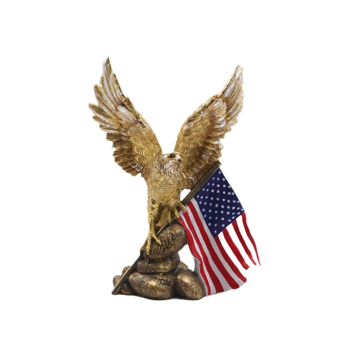 Elegant garden figure with eagle on tree trunk Acalora