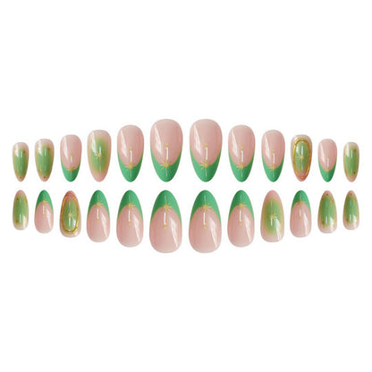 Artistic Press-On Nail Set with Star Accents Acalora