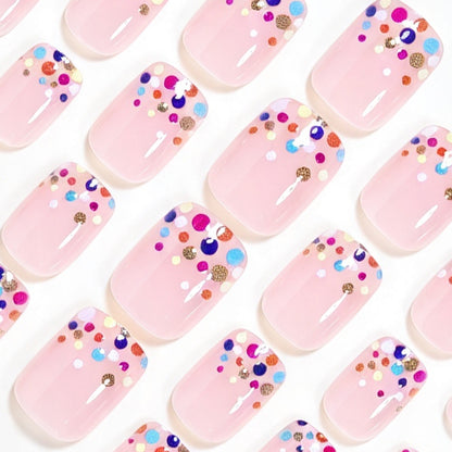 Decorative Dot Pattern Press-On Nail Art Acalora