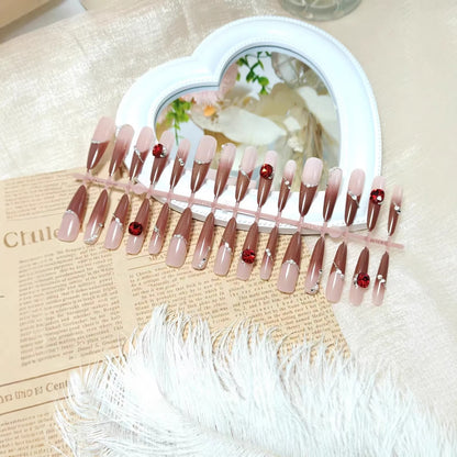 Artificial nails with luxurious 3D decorations and glamorous accents Acalora