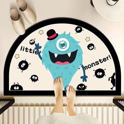 Playful Monster-Themed Bath Mat