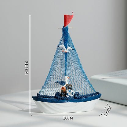 Classic Nautical Sailboat Model