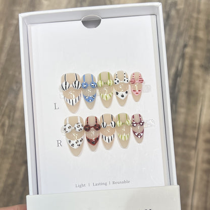 Decorative Press-On Nail Art Set with Unique Patterns Acalora 1788223862