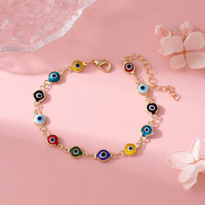Decorative Evil Eye Charm Bracelet Acalora