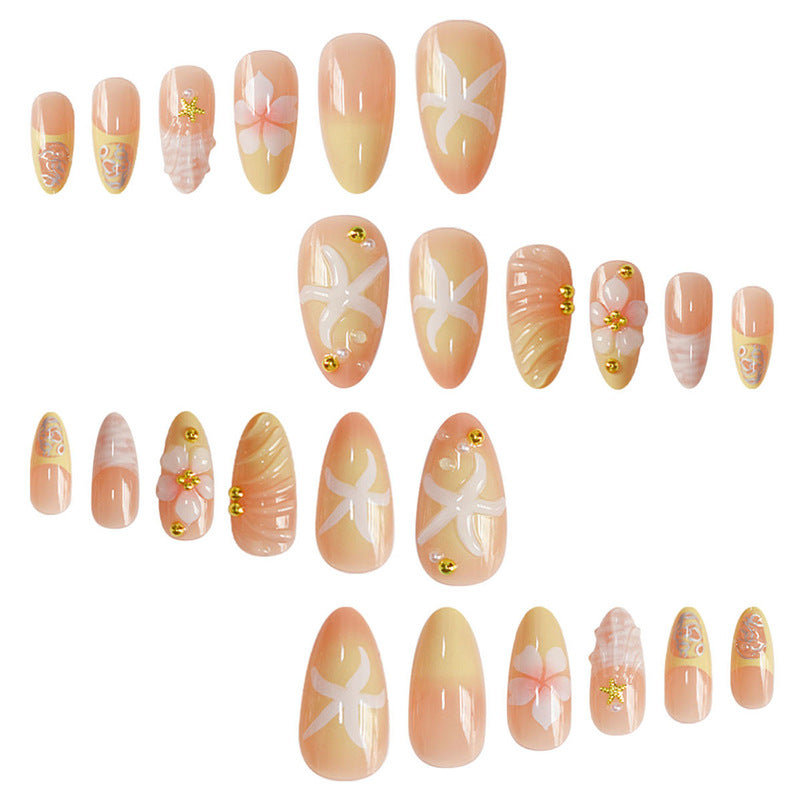 Elegant Floral Design Nail Set Acalora