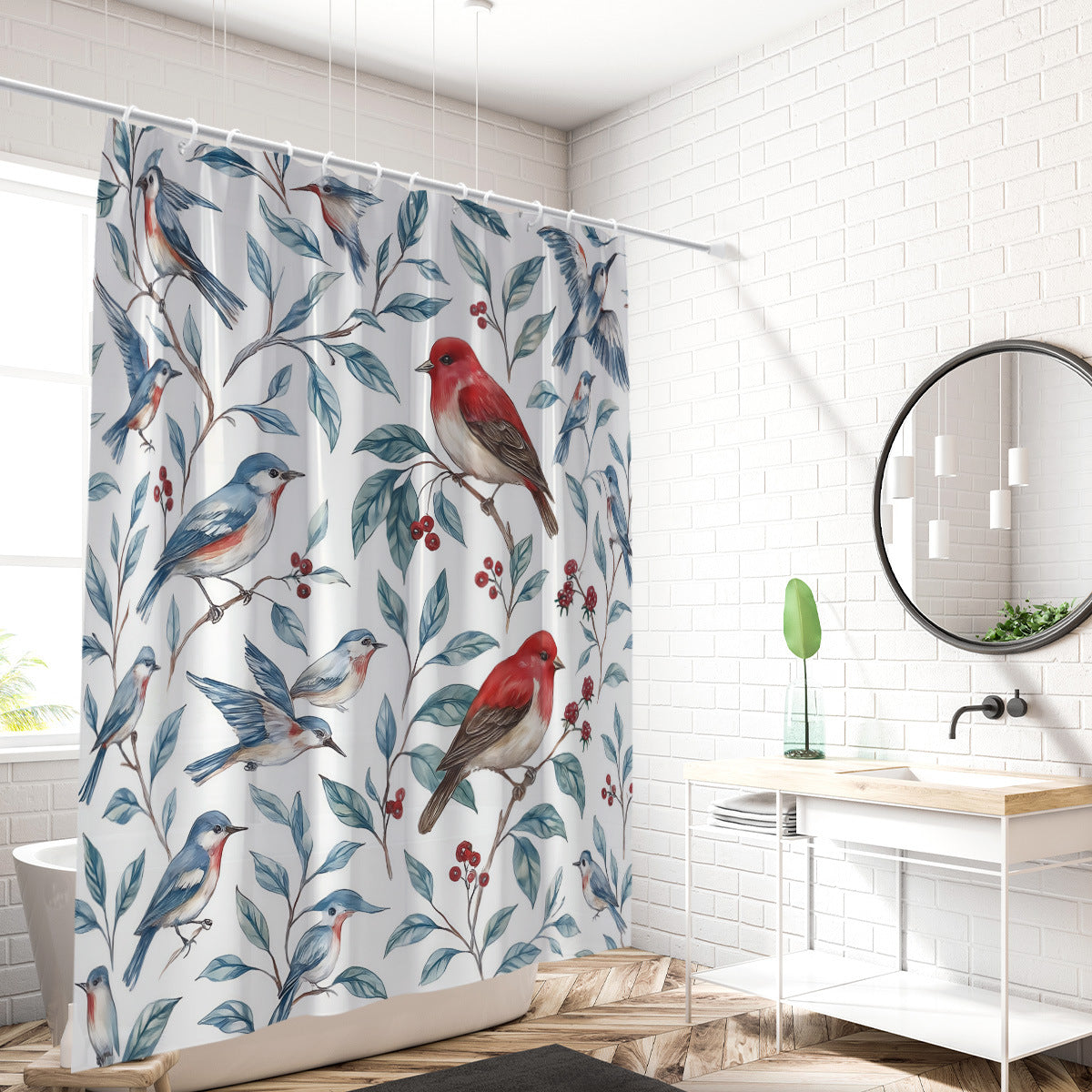 Coastal Marine-Inspired Shower Curtain