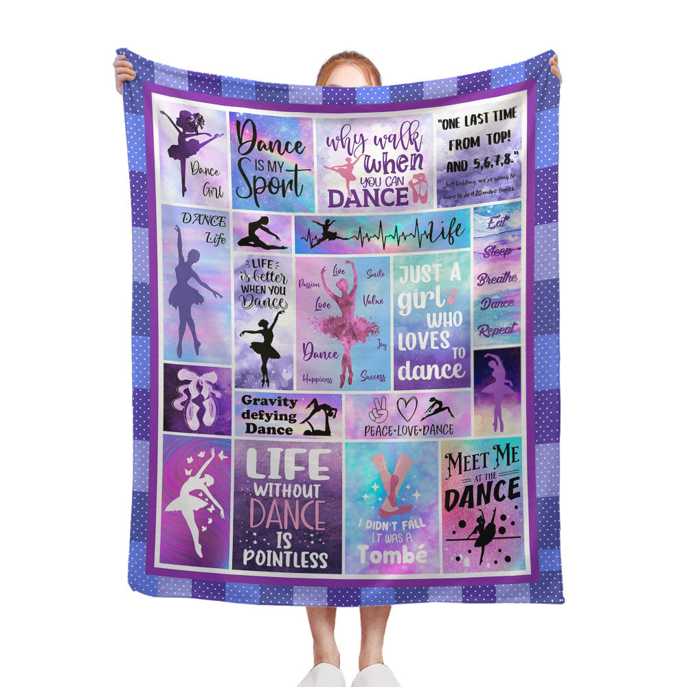 Dance-Themed Fleece Blanket