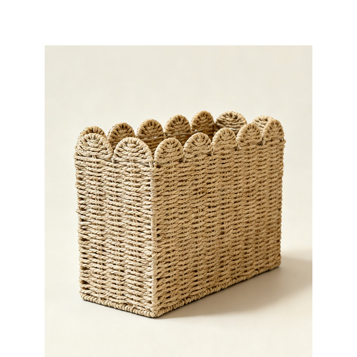 Decorative storage basket with waved edge Acalora