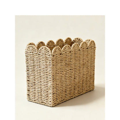 Decorative storage basket with waved edge Acalora