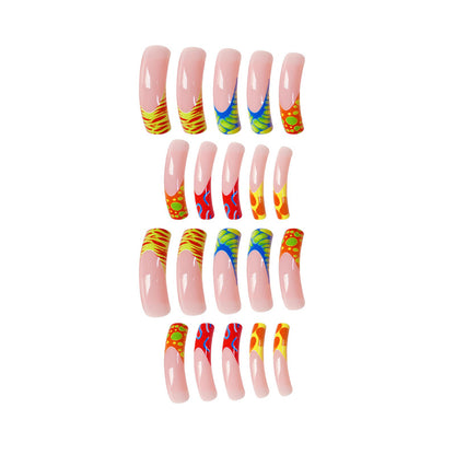 Artistic Long Nail Art Extensions Acalora