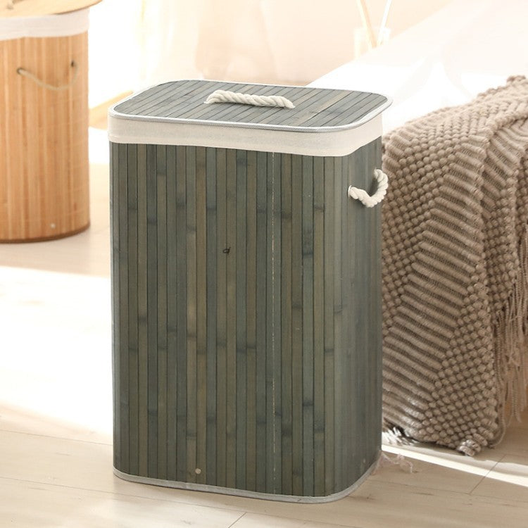 Laundry basket made of natural bamboo by Acalora