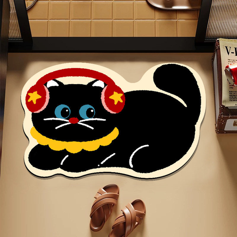 Playful Hamburger-Themed Bath Mat