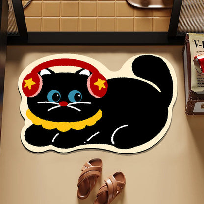 Playful Hamburger-Themed Bath Mat