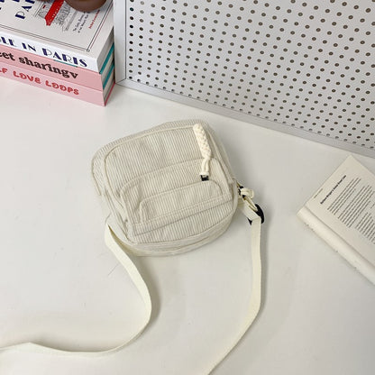 Compact Corduroy Crossbody Bag Acalora