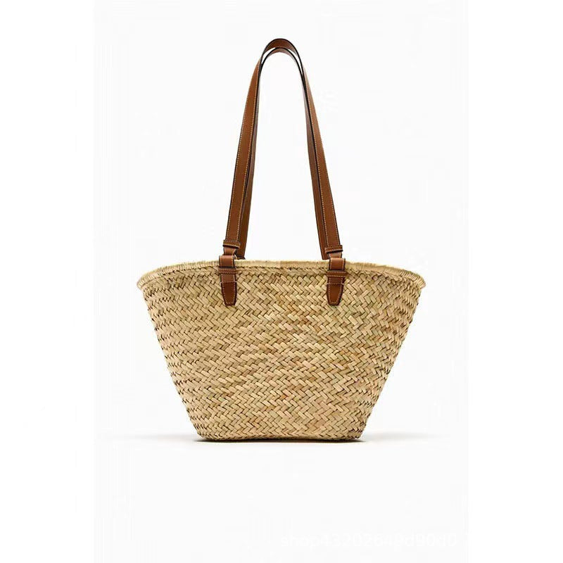 Women's Hand-knotted Basket Bag with Adjustable Leather Strap Karnz
