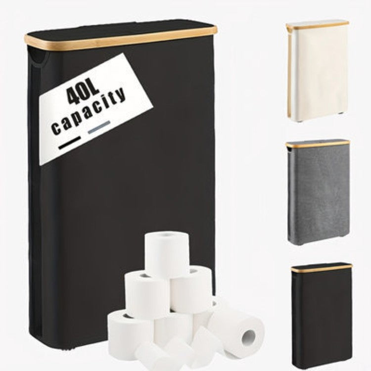 Multifunctional laundry storage box with bamboo lid Acalora