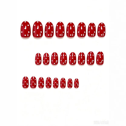 Playful Polka Dot Press-On Nail Art Design Acalora
