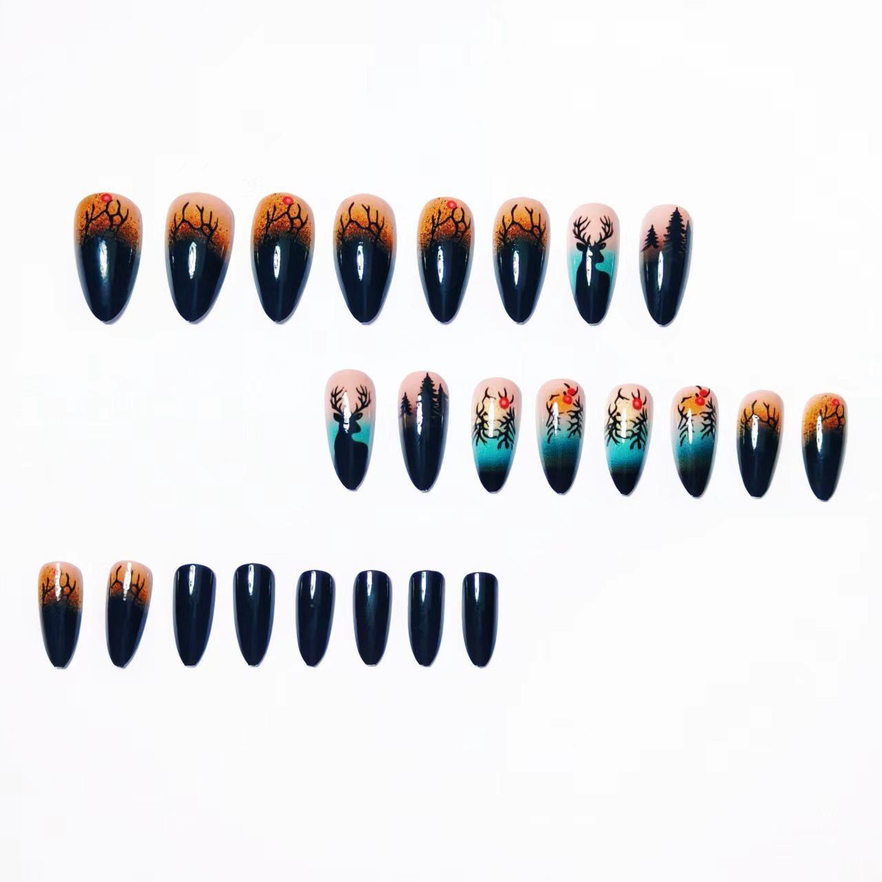Festive Winter-Themed Nail Art Acalora