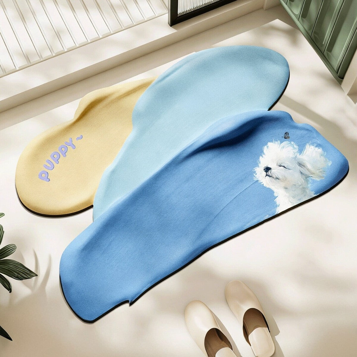 Playful Rainbow-Themed Bath Mat