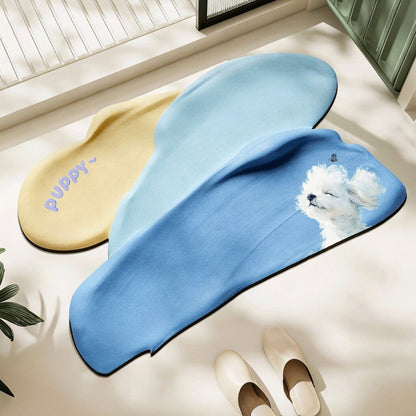 Playful Rainbow-Themed Bath Mat