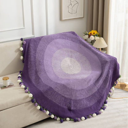 Decorative Knitted Throw Blanket