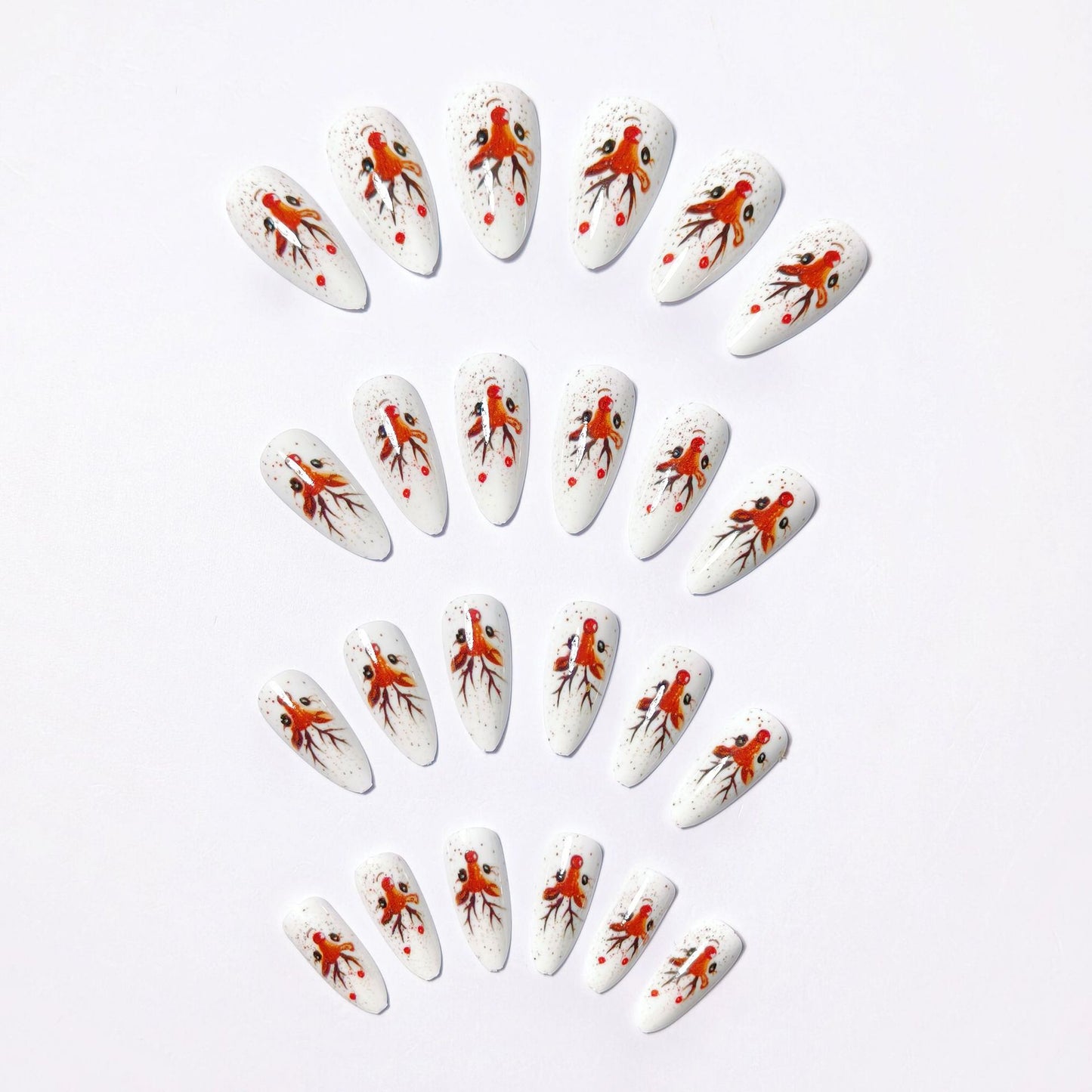 3D Reindeer-Themed Nail Art Acalora