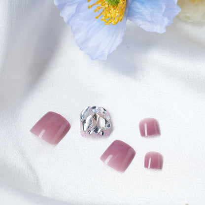 Elegant Glossy French Tip Press-On Nails Acalora