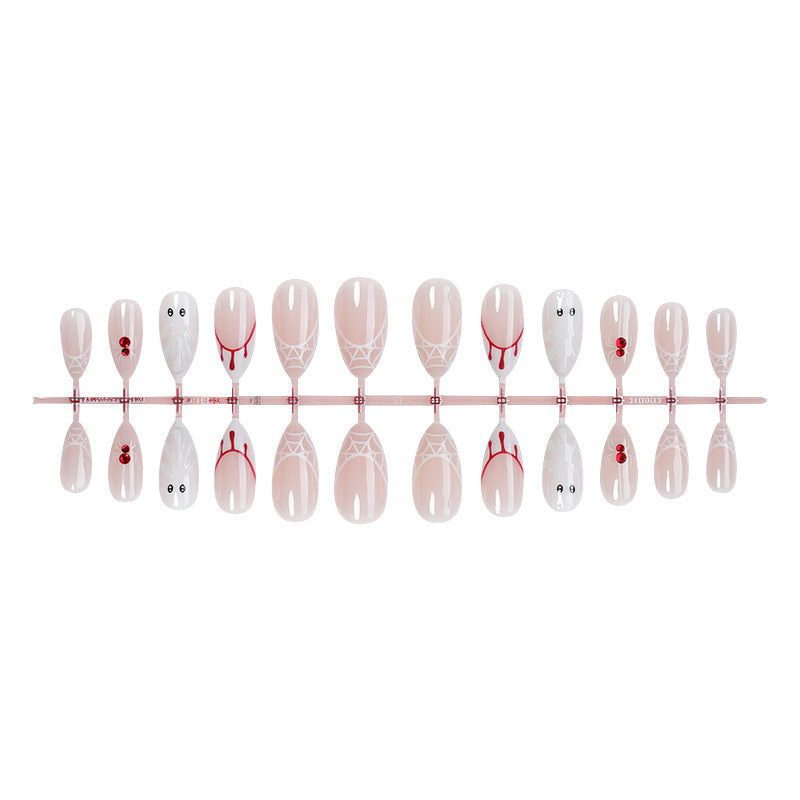 Artistic Press-On Nail Set with Halloween Inspiration Acalora