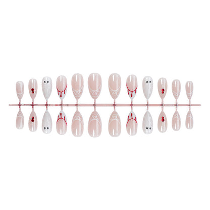 Artistic Press-On Nail Set with Halloween Inspiration Acalora