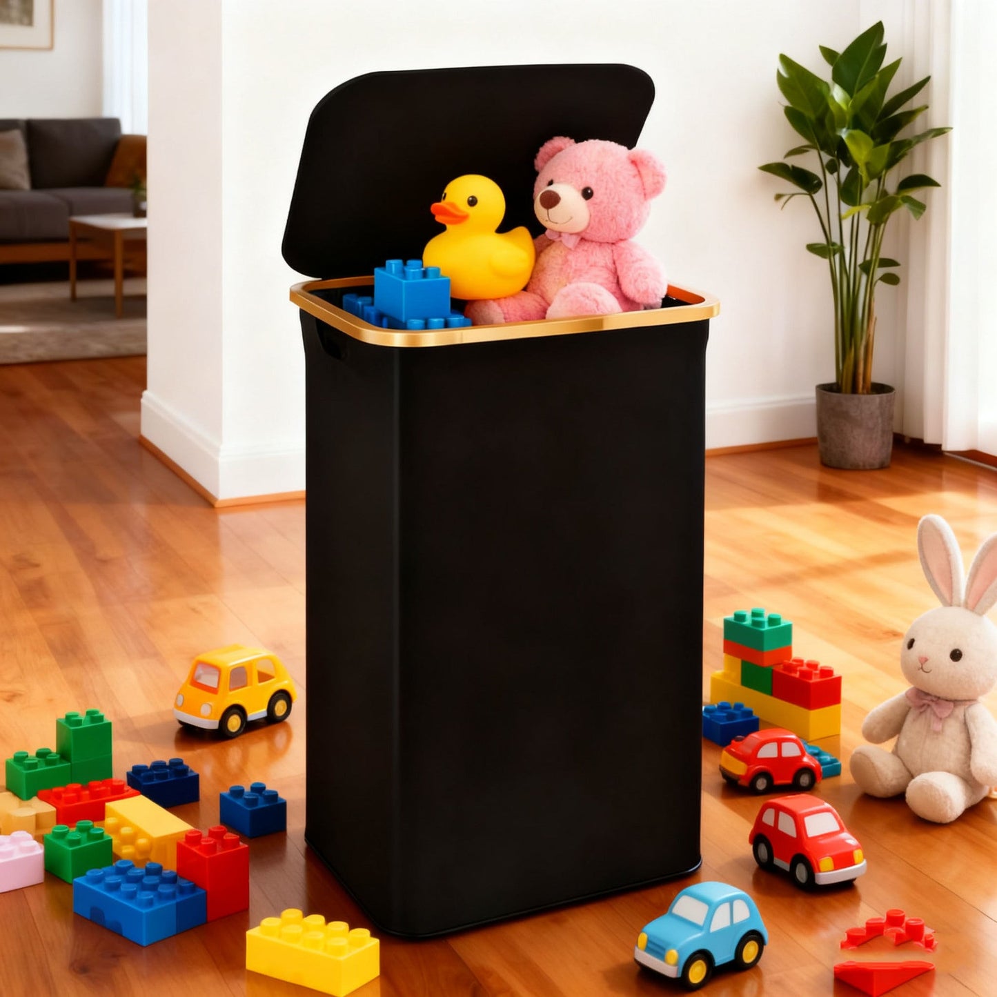 Norvo | Tall Bamboo Laundry Basket